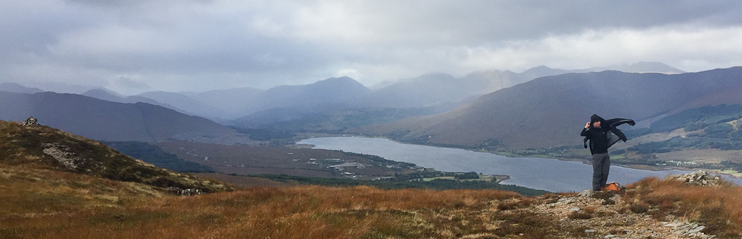 View across Loch Eil from up a mountain in Ardgour